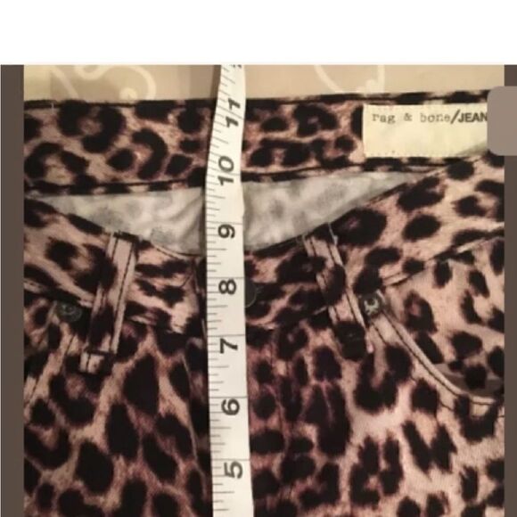 Rag & Bone Boyfriend Mid Rise Leopard Jeans Size 25 NWT - Picture 4 of 15